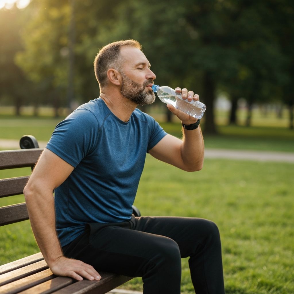 Man resting after exercise